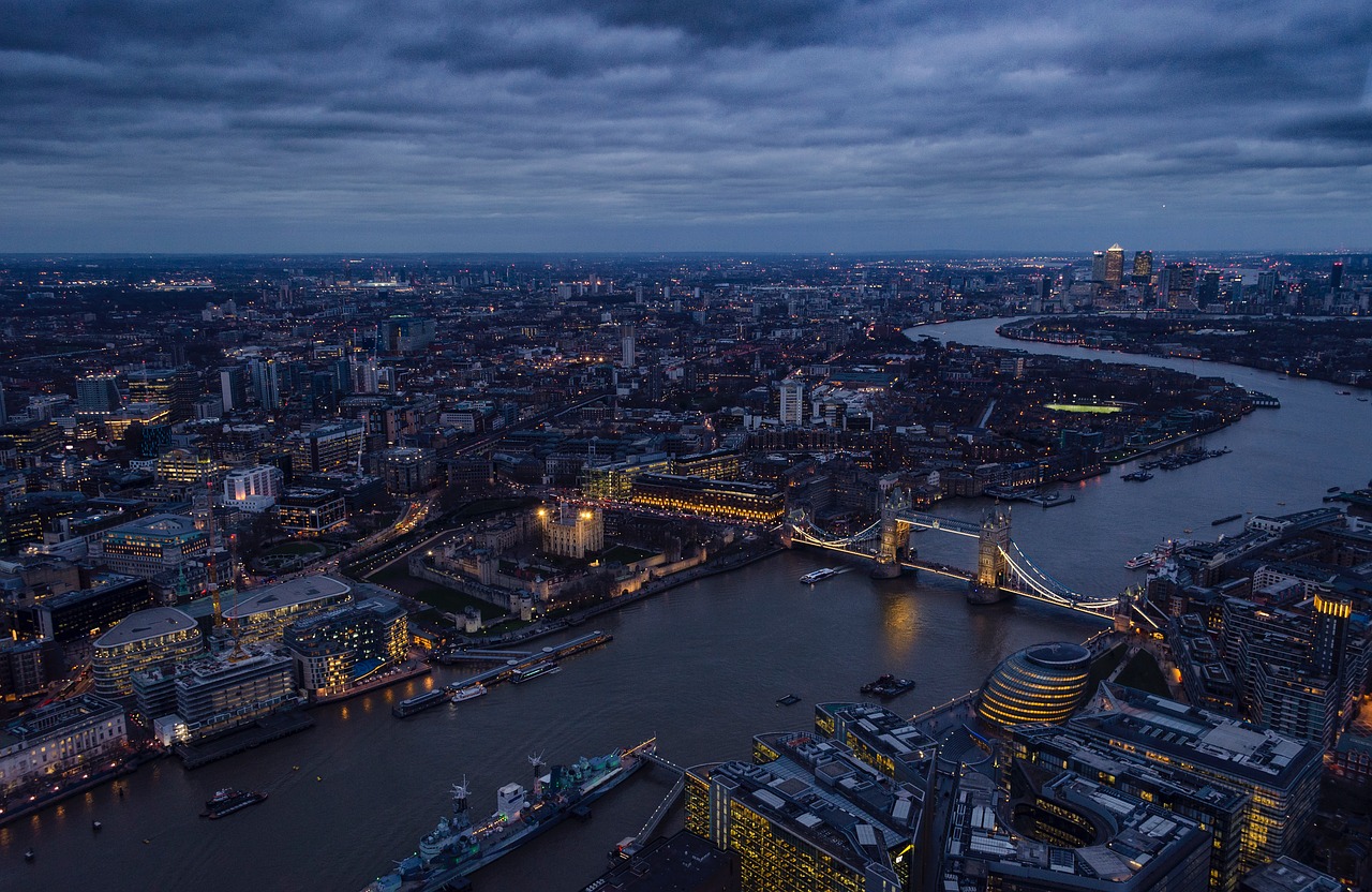 London drone view